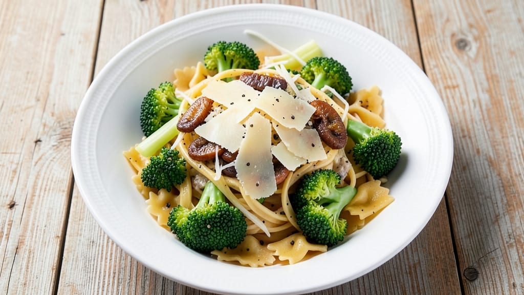 Broccoli Caesar Pasta Salad Recipe: Crispy Celery Crown Meets Creamy Parmesan Bliss