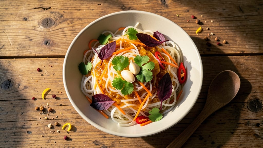 Asian Vermicelli Noodle Salad Recipe: Bright, Herbal Lime Dressing Over Crunchy Rice Sticks