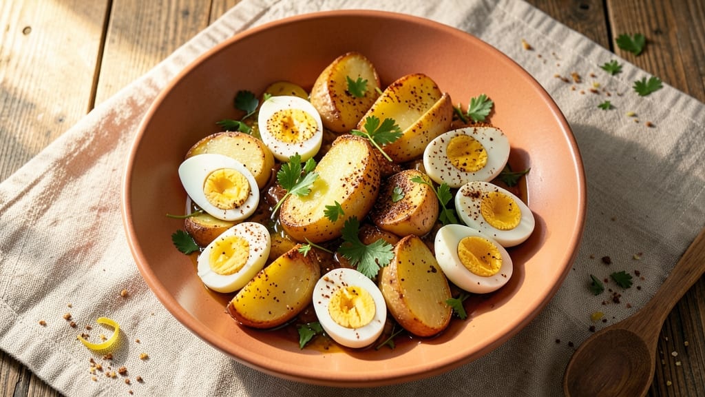Spanish Potato and Egg Salad Recipe: Crispy Dice and Creamy Yolk Harmony