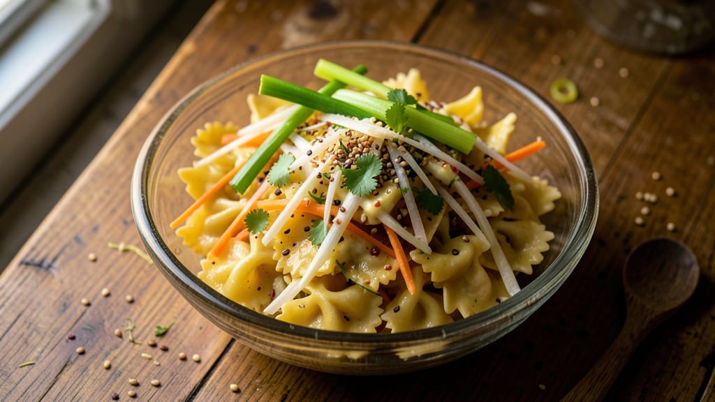 Banh Mi Pasta Salad Recipe: Crispy Celery Crowns Over Smoky Lime-Dressed Pasta