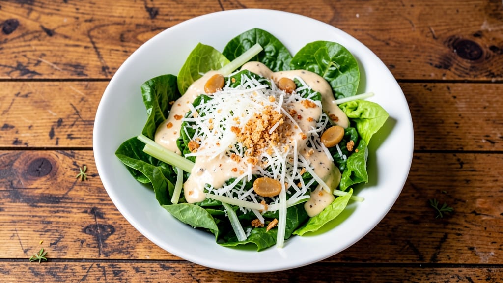 California Pizza Kitchen Caesar Salad Recipe: Crispy Celery Crown Over Smoky Parmesan Bliss