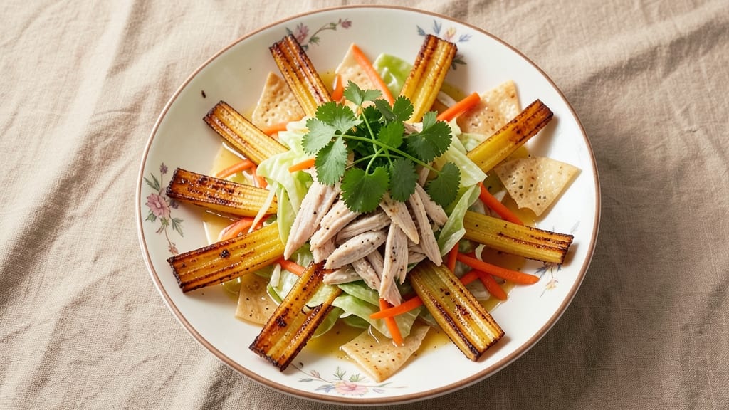 Best Chinese Chicken Salad Recipe Ever: Crispy Celery Crown Over Spiced Peanut Bliss