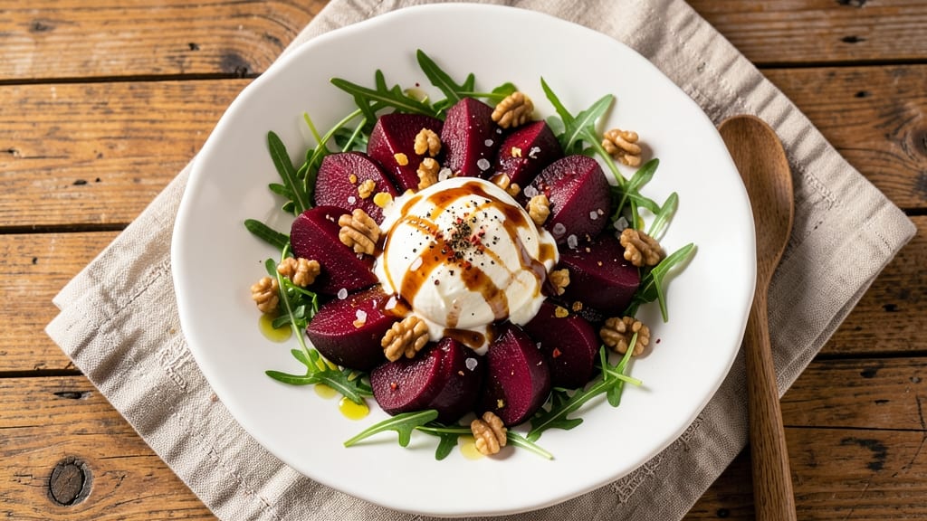 Balsamic Beet and Burrata Salad Recipe: Sweet-Tangy Beets Meet Creamy Burrata Bliss