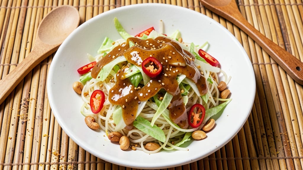 Asian Cabbage Noodle Salad Recipe: Crisp-Tender Shreds with Zesty Peanut Dressing