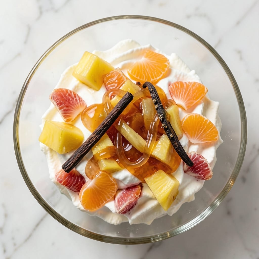 Paula Deen's Ambrosia Salad Recipe: Citrusy Vanilla Bean Layers with Marshmallow Fluff