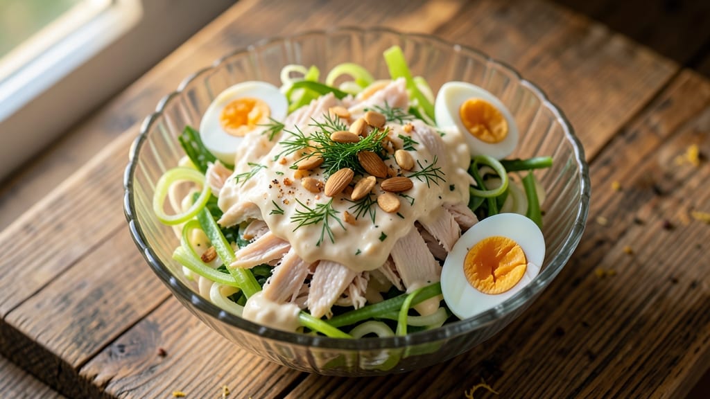Blue Ribbon Chicken Salad Recipe: Celery-Crusted Crunch Meets Herbed Cream Cheese Bliss