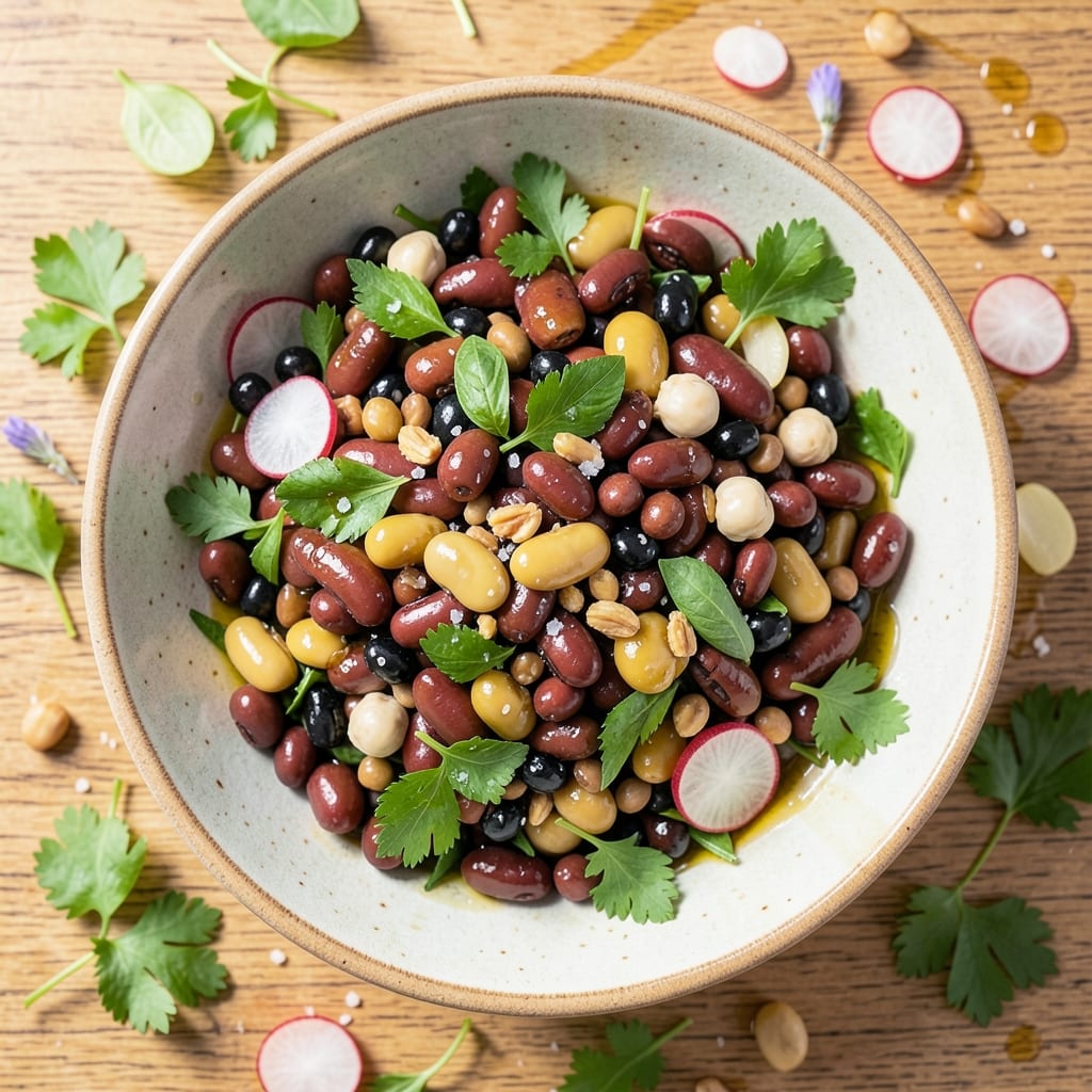 15 Bean Salad Recipe: Herb-Packed Pantry Potpourri in a Bowl