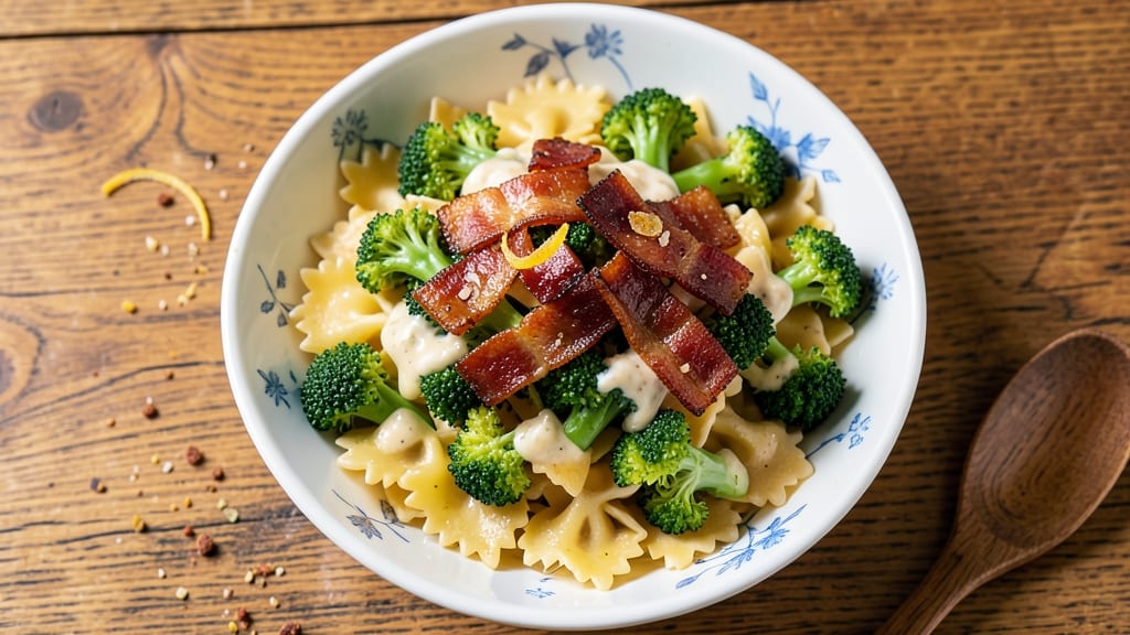 Broccoli Bacon Pasta Salad Recipe: Crispy Bacon and Floret Harmony