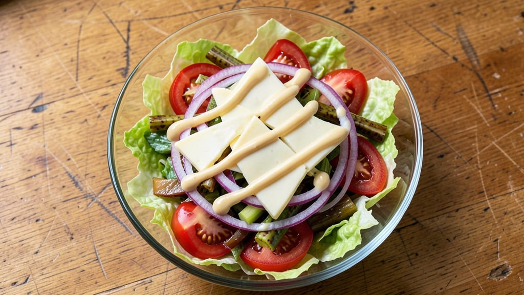 Bandera Salad Recipe: Crispy Celery Crown Over Creamy Cheese Bliss