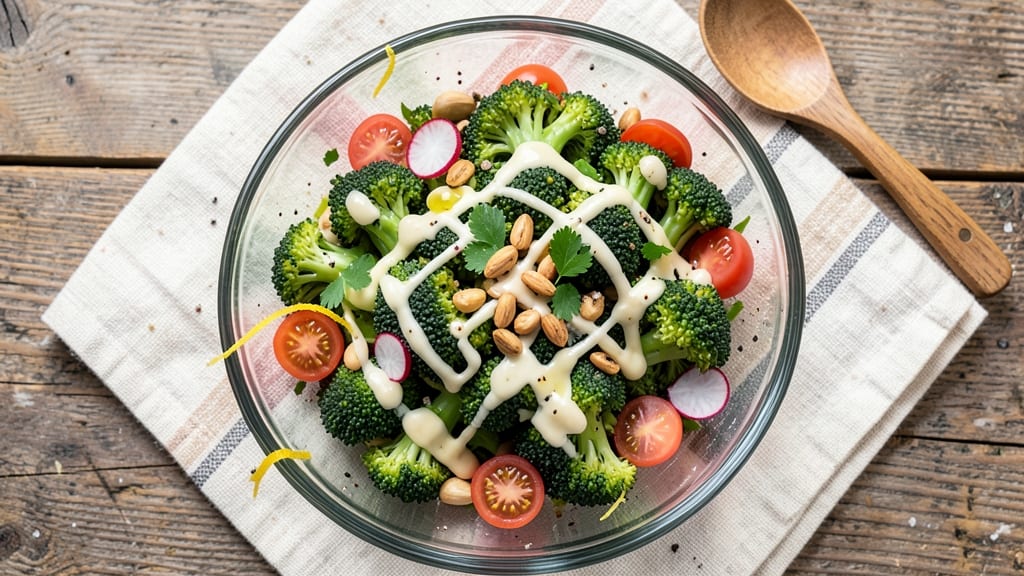 Broccoli Delight Salad Recipe: Crispy Roasted Florets and Creamy Herb Bliss