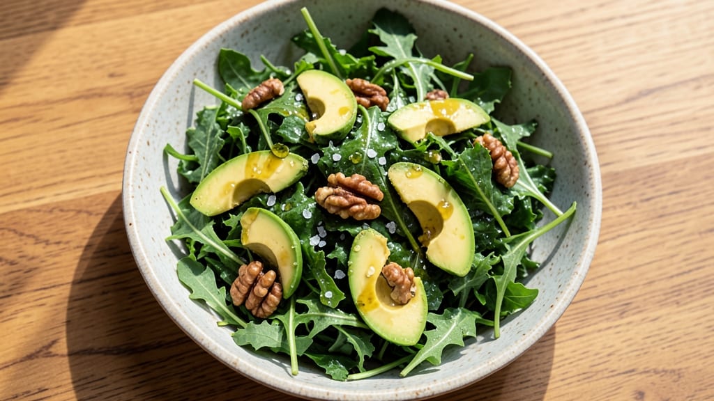 Arugula and Kale Salad Recipe: Peppery Greens With Nutty Lemon Dressing