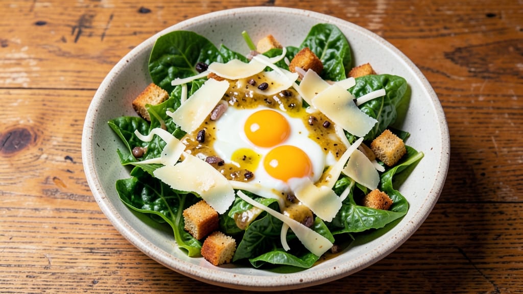 Caesar Salad with Asiago Recipe: Nutty Cheese Crunch Over Creamy Herb Bliss