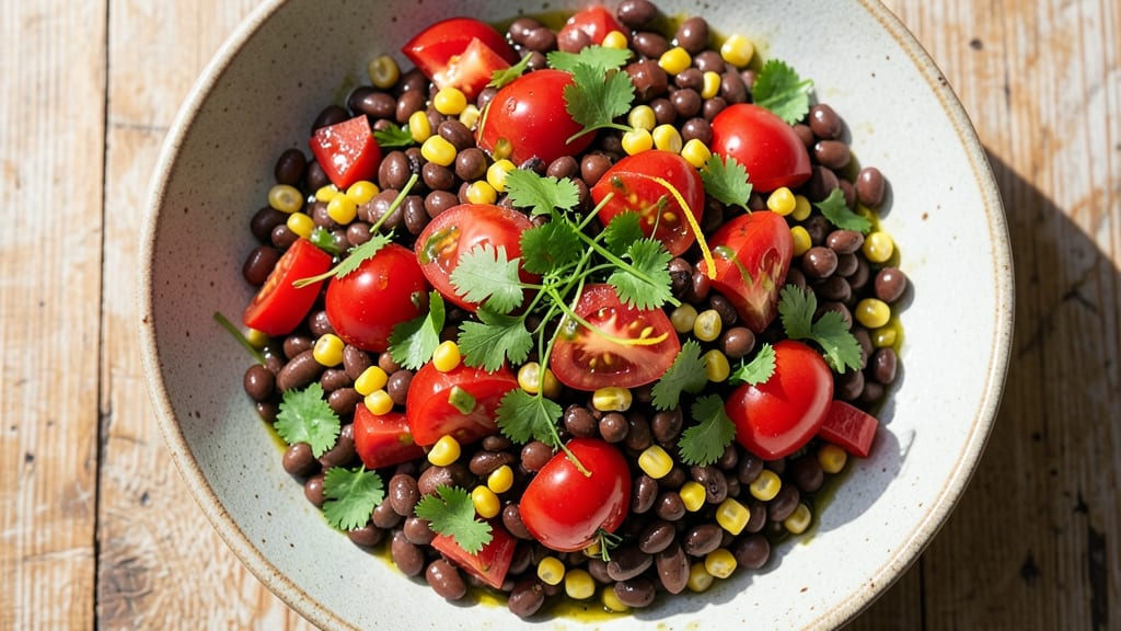 Black Bean Corn Tomato Cilantro Salad Recipe: Zesty Lime and Herb Brightness in 15 Minutes
