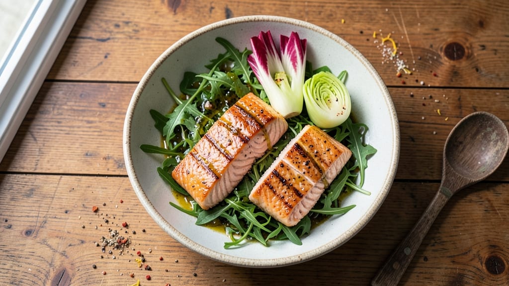 Grilled Salmon Salad Recipe Barefoot Contessa: Charred Salmon Over Crispy Celery Crown Bliss