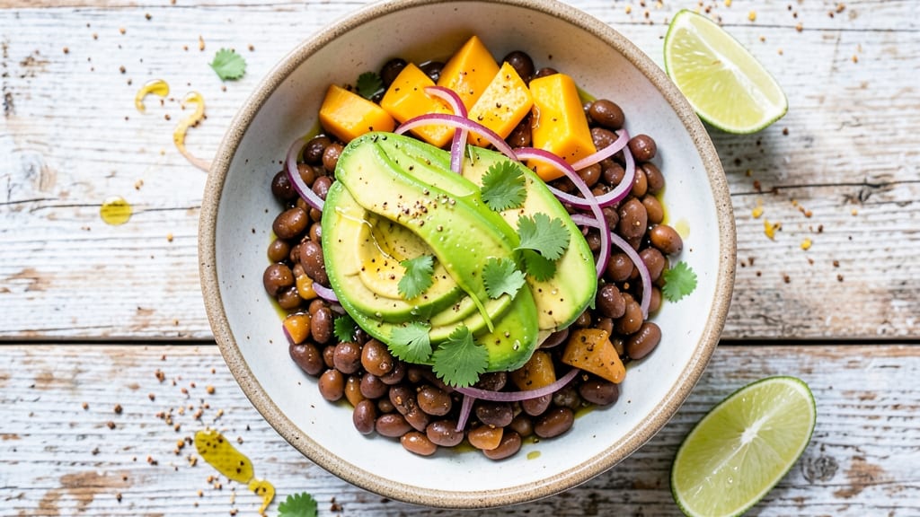 Black Bean, Avocado, and Mango Salad Recipe: Tropical Crunch Meets Creamy Lime Zing