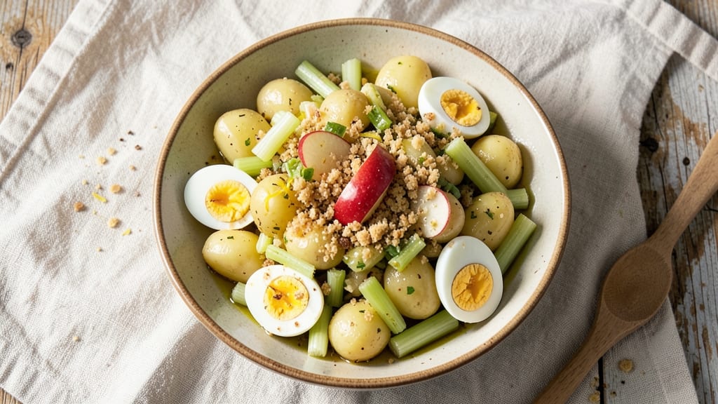 Argentine Potato Salad Recipe: Smoky Chimichurri Crunch With Crispy Celery Crowns