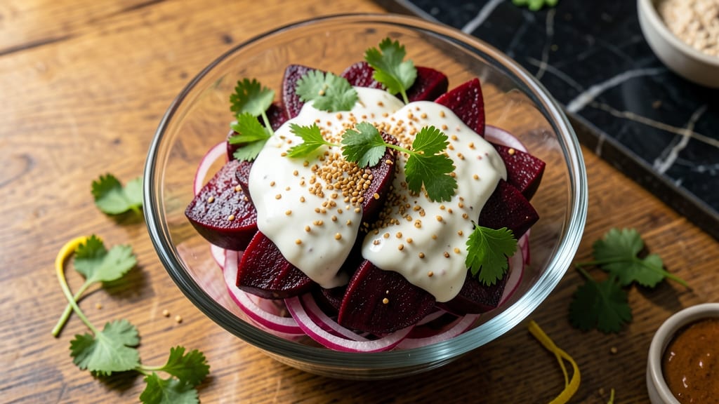 Beetroot Salad Indian Recipe: Spiced Yogurt and Toasted Cumin Crunch