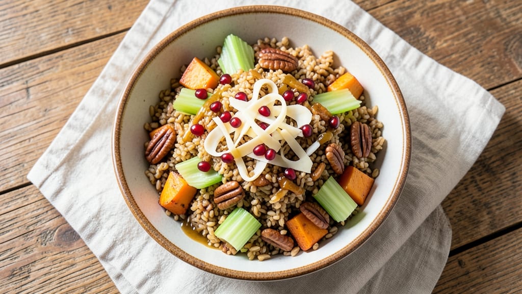 Autumn Grain Salad Costco Recipe: Warm Spiced Nuts and Crisp Celery Crowns