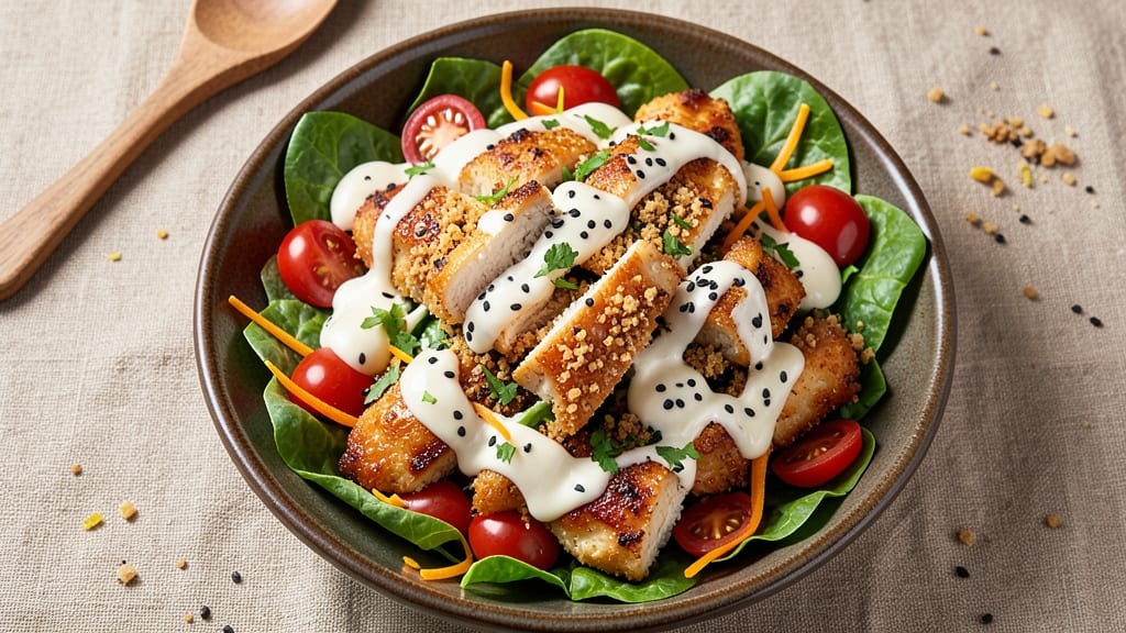Applebee's Crispy Chicken Salad Recipe: Crunchy Bites Over Creamy Ranch Bliss