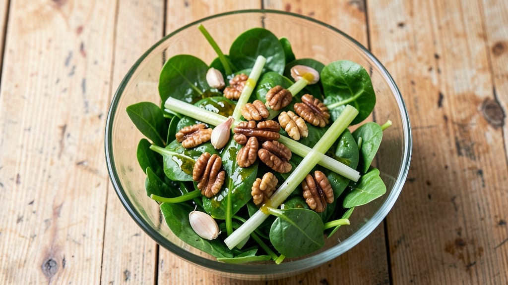 Barefoot Contessa Spinach Salad Recipe: Celery Crown Crunch Meets Lemon-Garlic Vinaigrette Magic
