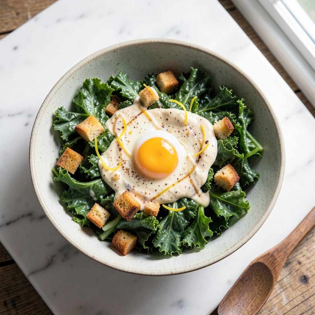 America's Test Kitchen Kale Caesar Salad Recipe: Crispy Croutons and Creamy Anchovy Magic