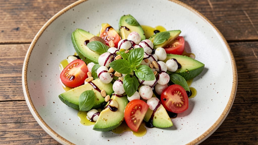 Avocado, Tomato, and Mozzarella Salad Recipe: Bright Layers of Creamy and Crunchy Bliss