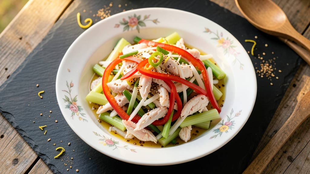 Asian Imitation Crab Salad Recipe: Crisp Celery Crowns Over Creamy Sesame Dressing Bliss