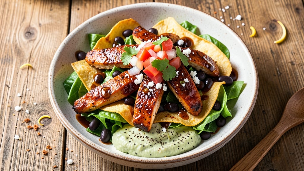 Authentic Mexican Chicken Tacos Salad Recipe: Crispy Celery Crown Over Smoky Chipotle Bliss