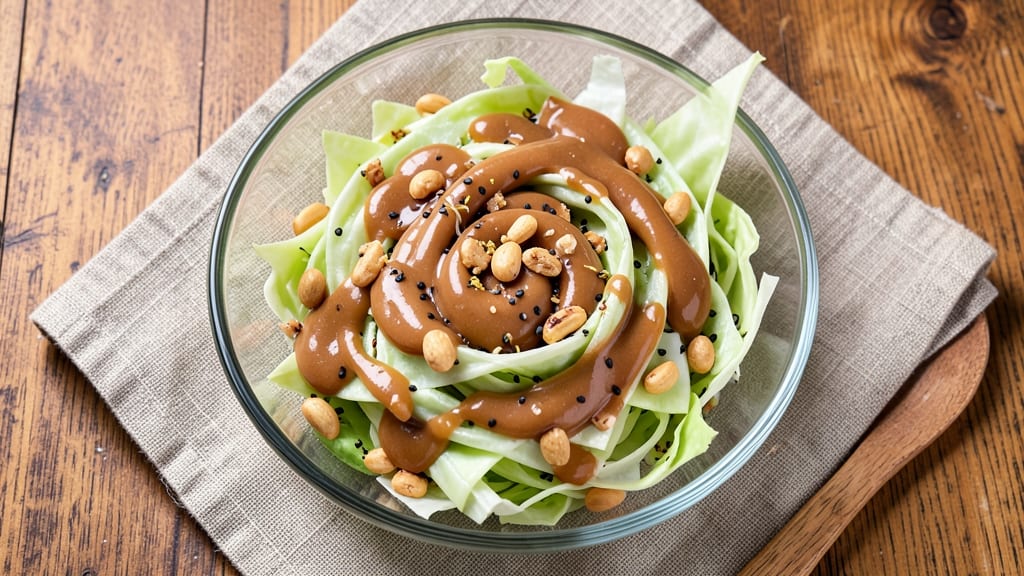 Cabbage Peanut Salad Recipe: Crunchy Bites with Nutty Creamy Dressing