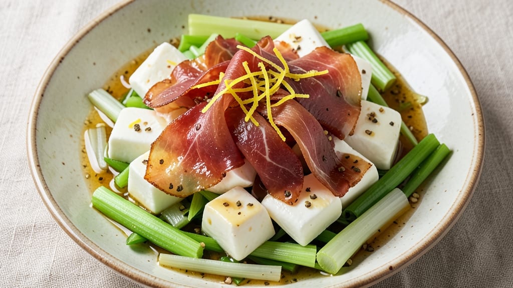 Antipasto Salad Recipe With Italian Dressing: Crisp Celery Crown Over Nutty Cheese Bliss
