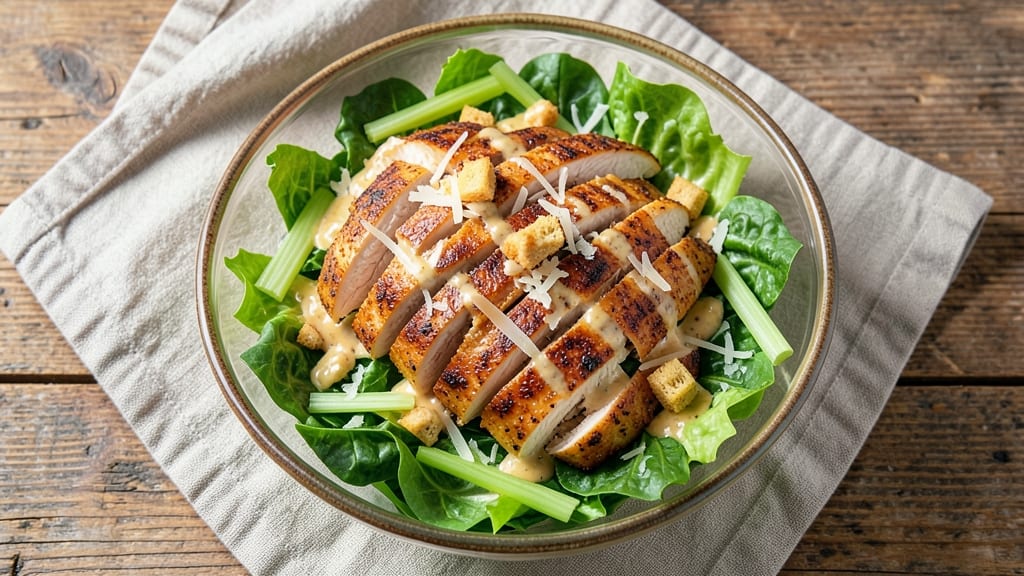Cajun Chicken Caesar Salad Recipe: Spicy Kick Meets Crispy Celery Crown