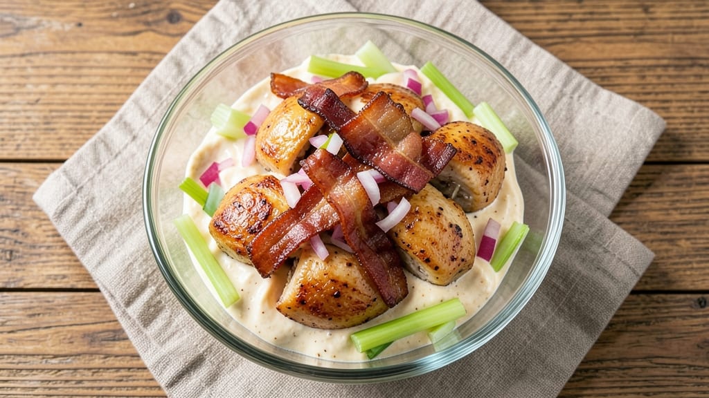 Bumble Bee Chicken Salad Copycat Recipe: Smoky Bacon and Celery Crown Crunch