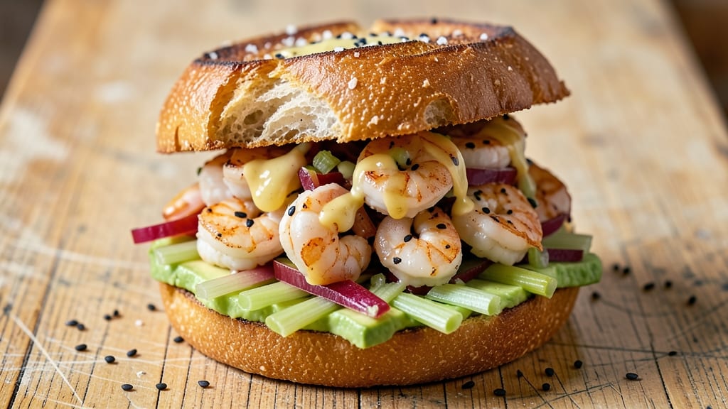 Bay Shrimp Salad Sandwich Recipe: Crisp Celery Crowns Over Zesty Lemon-Herb Bliss