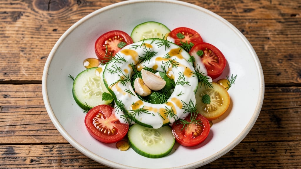 Taziki's Cucumber Tomato Salad Recipe: Zesty Yogurt and Herb Refreshment