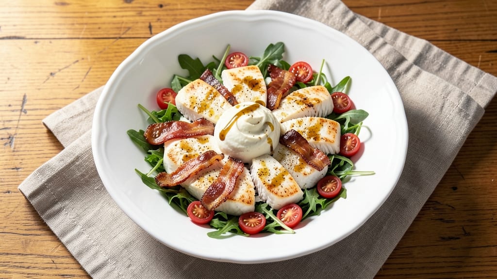 Bird Salad Recipe: Smoky Bacon and Warm Spiced Rum Cream Cheese Harmony