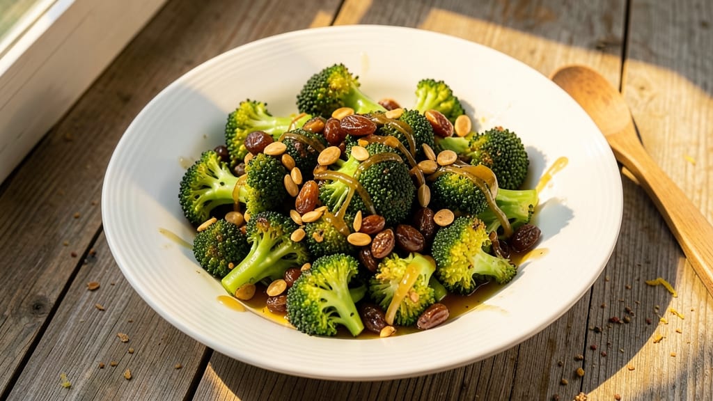 Broccoli Raisin Sunflower Seed Salad Recipe: Sweet-Savory Crunch in Every Bite