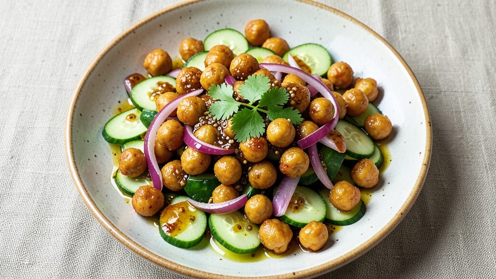 Bangladeshi Salad Recipe: Zesty Tamarind-Lime Dressing with Crunchy Chickpeas