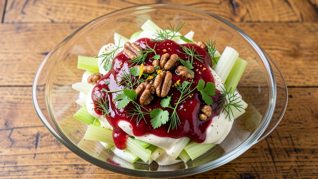 Canned Cranberry Salad Recipe: Celery Crown Crunch and Creamy Herb Bliss