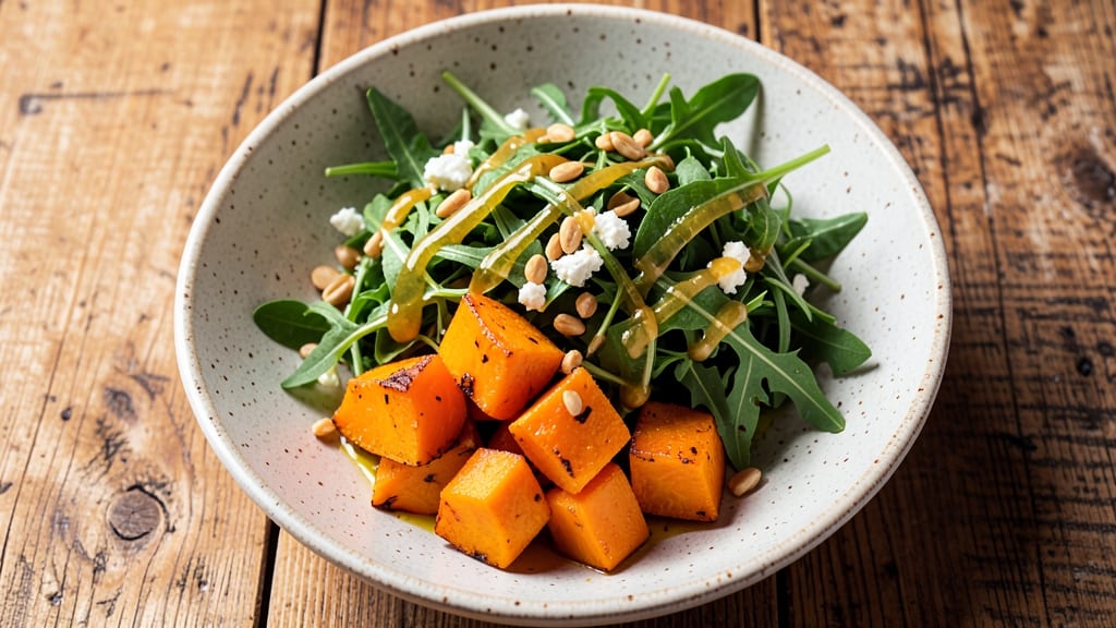 Butternut Squash and Arugula Salad Recipe: Roasted Sweetness Meets Peppery Crunch