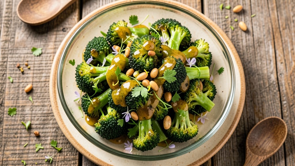 Cooked Broccoli Salad Recipe: Warm Blanched Florets with Tangy Vinaigrette Twist
